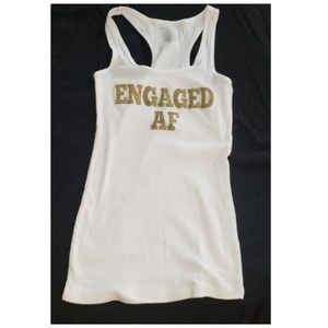 White tank with gold